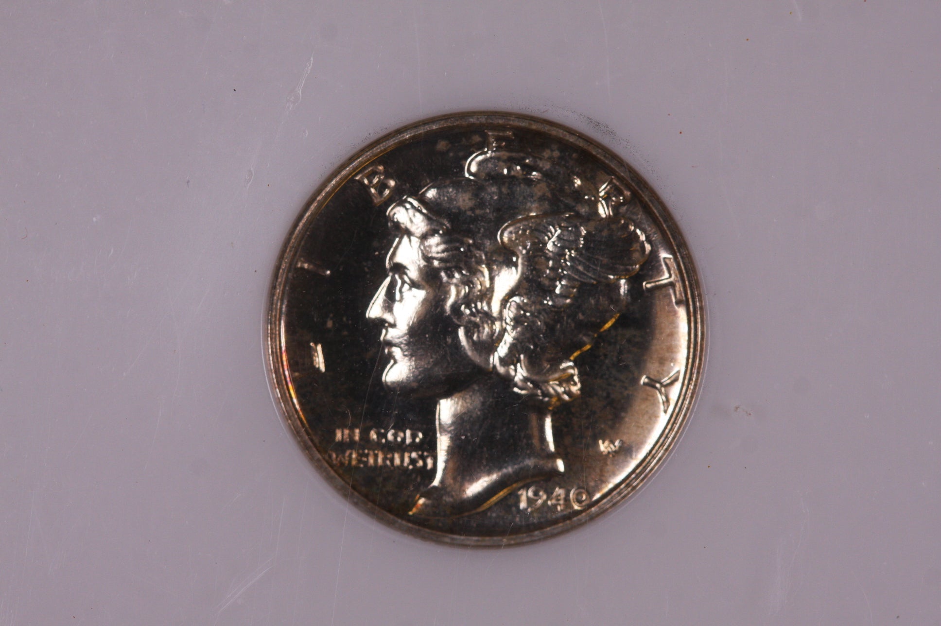 1940 10C Mercury Silver Dime, "PROOF STRIKE", NGC Graded PF-67. Store #06191
