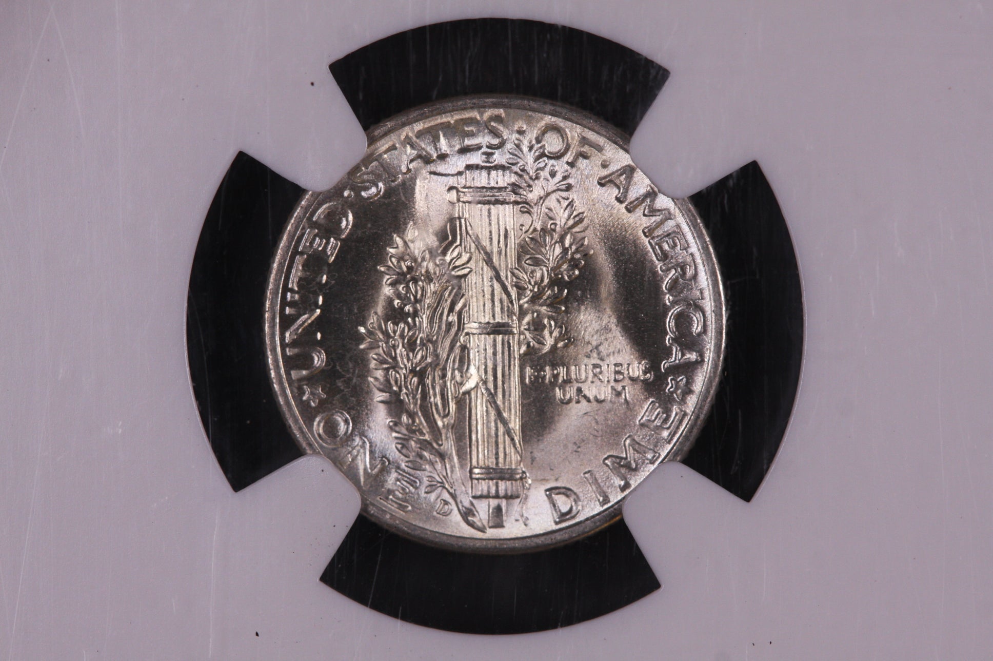 1944-D 10C Mercury Silver Dime, PCGS Graded MS-66, Full Bands. Green CAC Sticker, Store#06198