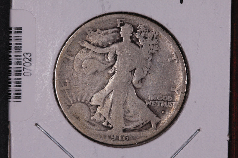 1916-D Walking Liberty Half Dollar.  Circulated Condition. Store