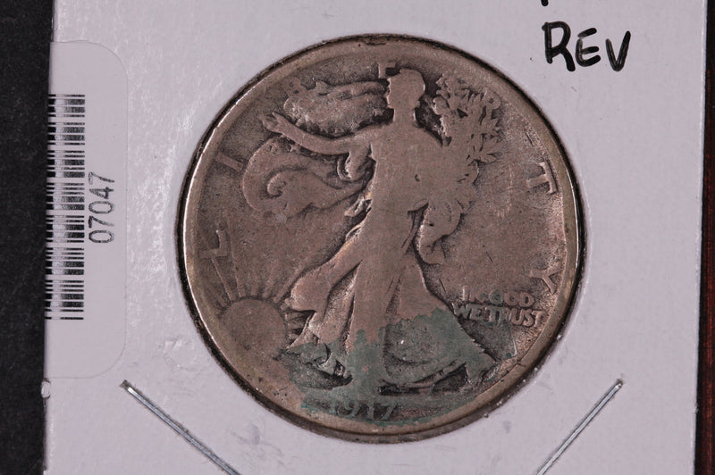 1917-D Walking Liberty Half Dollar, Rev.  Circulated Condition. Store