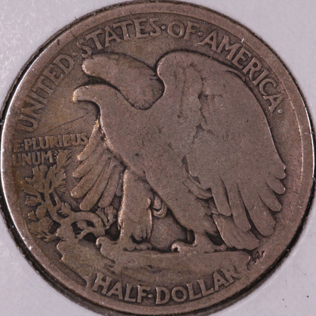 1917-D Walking Liberty Half Dollar (Obv), Good+ Circulated Coin, Store #HR1325
