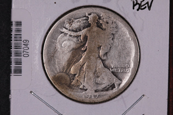 1917-D Walking Liberty Half Dollar, Rev.  Circulated Condition. Store #07049