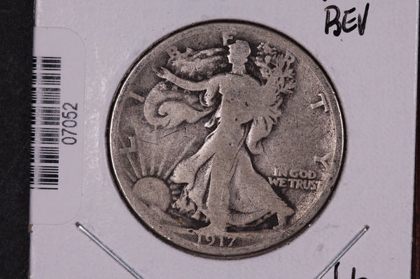 1917-D Walking Liberty Half Dollar, Rev.  Circulated Condition. Store #07052