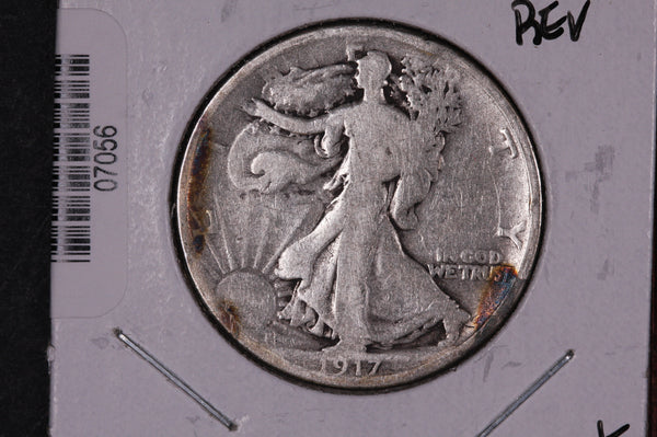 1917-D Walking Liberty Half Dollar, Rev.  Circulated Condition. Store #07056