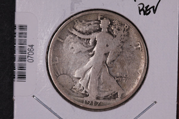 1917-D Walking Liberty Half Dollar, Rev.  Circulated Condition. Store #07064