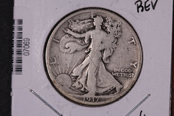 1917-S Walking Liberty Half Dollar, Rev.  Circulated Condition. Store #07069