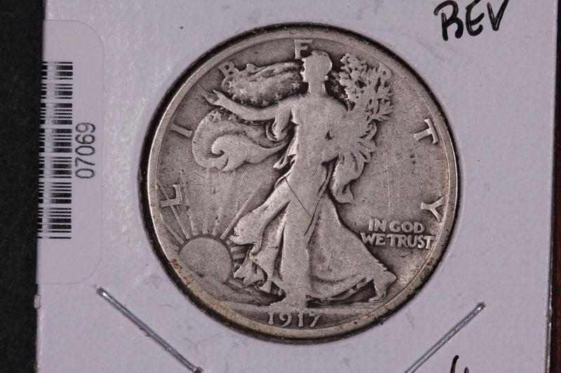 1917-S Walking Liberty Half Dollar, Rev.  Circulated Condition. Store