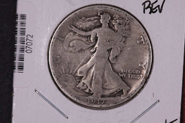 1917-S Walking Liberty Half Dollar, Rev.  Circulated Condition. Store #07072