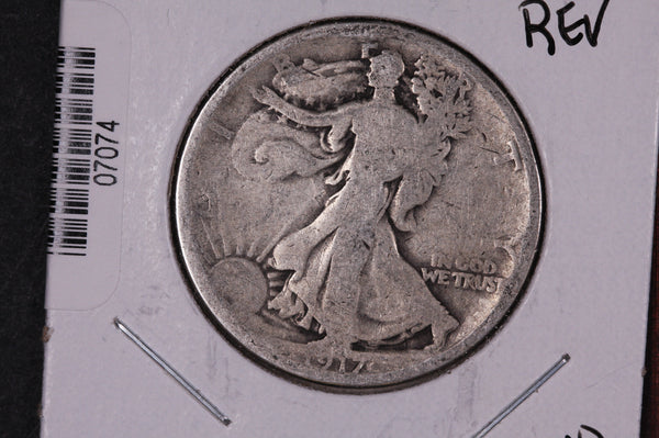 1917-S Walking Liberty Half Dollar, Rev.  Circulated Condition. Store #07074