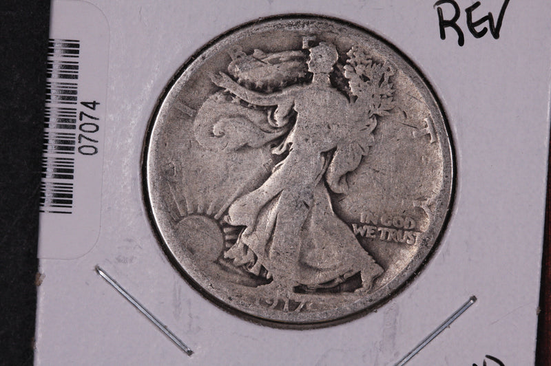 1917-S Walking Liberty Half Dollar, Rev.  Circulated Condition. Store