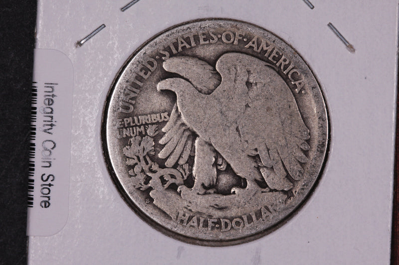 1917-S Walking Liberty Half Dollar, Rev.  Circulated Condition. Store