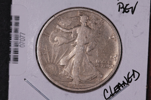 1917-S Walking Liberty Half Dollar, Rev.  Circulated Condition. Store #07077
