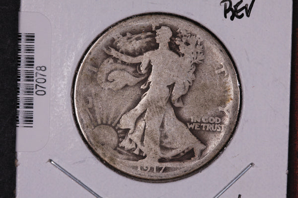 1917-S Walking Liberty Half Dollar, Rev.  Circulated Condition. Store #07078