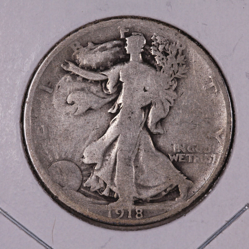 1918 Walking Liberty Half Dollar.  Circulated Condition. Store