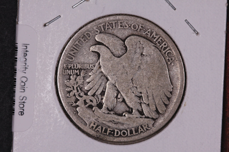 1918-D Walking Liberty Half Dollar.  Circulated Condition. Store