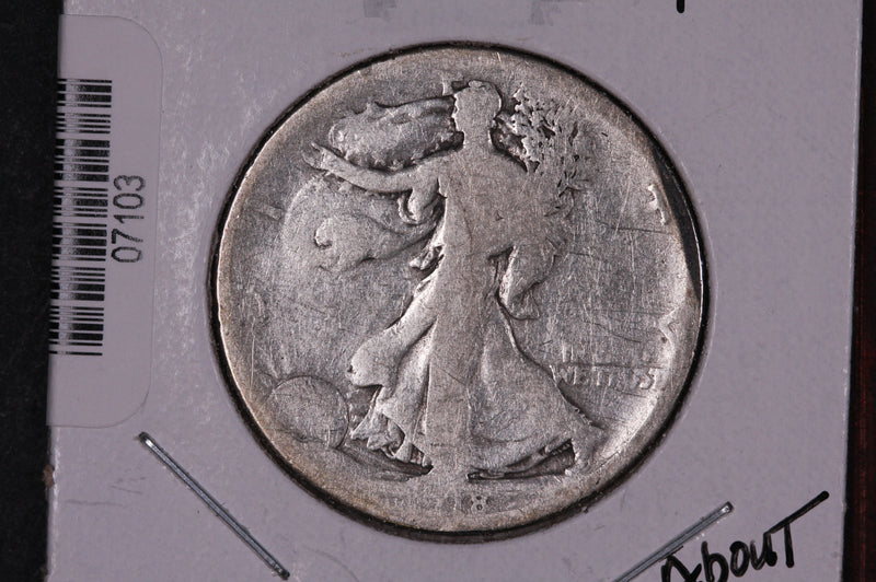 1918-D Walking Liberty Half Dollar.  Circulated Condition. Store