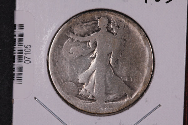 1918-D Walking Liberty Half Dollar.  Circulated Condition. Store #07105