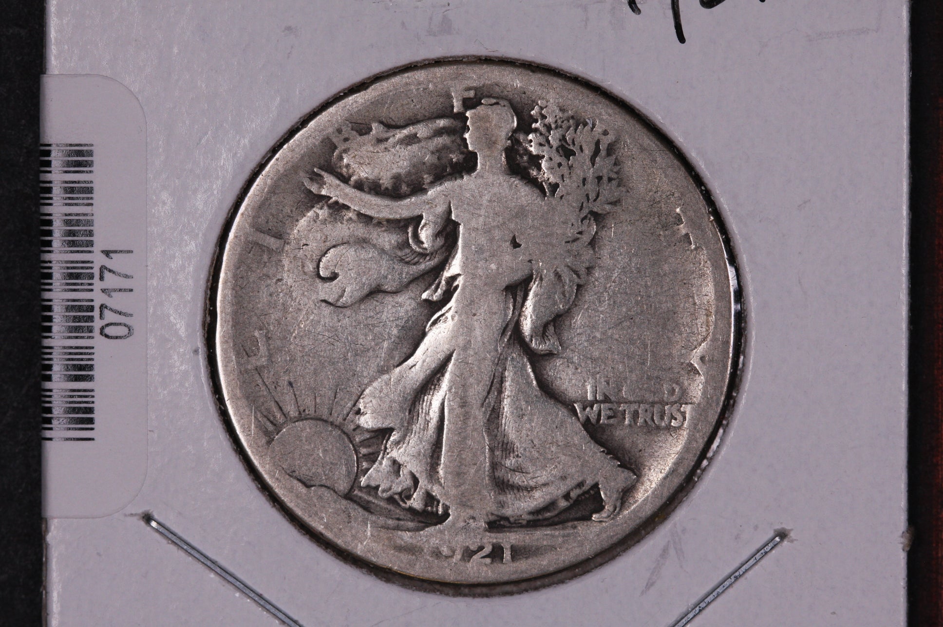 1921-S Walking Liberty Half Dollar.  Circulated Condition. Store #07171