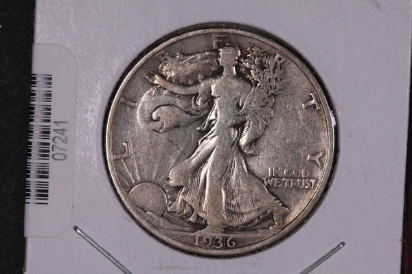 1936-D Walking Liberty Half Dollar.  Circulated Condition. Store #07241
