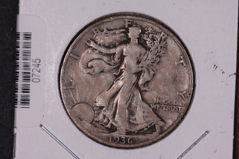 1936-D Walking Liberty Half Dollar.  Circulated Condition. Store