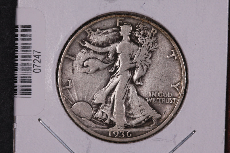 1936-D Walking Liberty Half Dollar.  Circulated Condition. Store