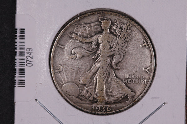 1936-D Walking Liberty Half Dollar.  Circulated Condition. Store #07249