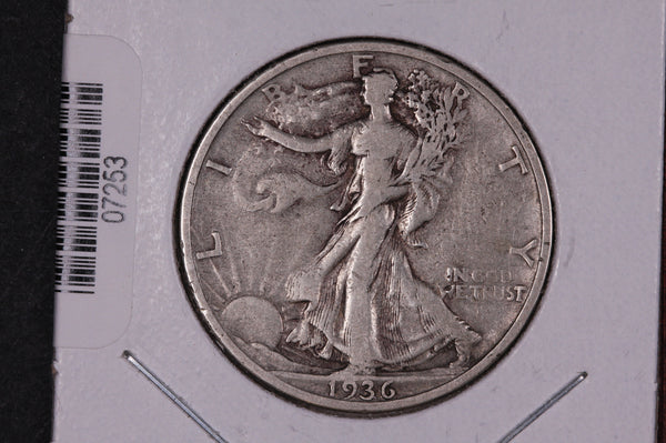 1936-S Walking Liberty Half Dollar.  Circulated Condition. Store #07253