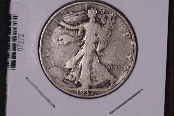 1937-S Walking Liberty Half Dollar.  Circulated Condition. Store #07273