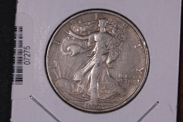 1937-S Walking Liberty Half Dollar.  Circulated Condition. Store #07275