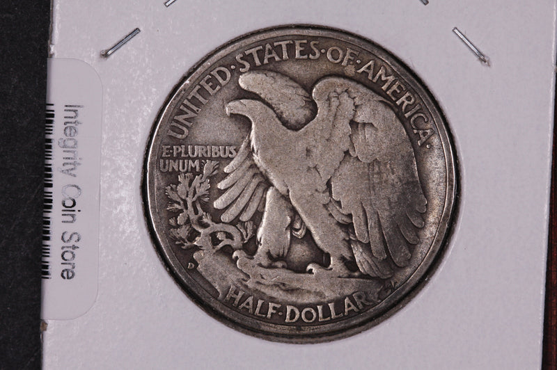 1938-D Walking Liberty Half Dollar.  Circulated Condition. Store