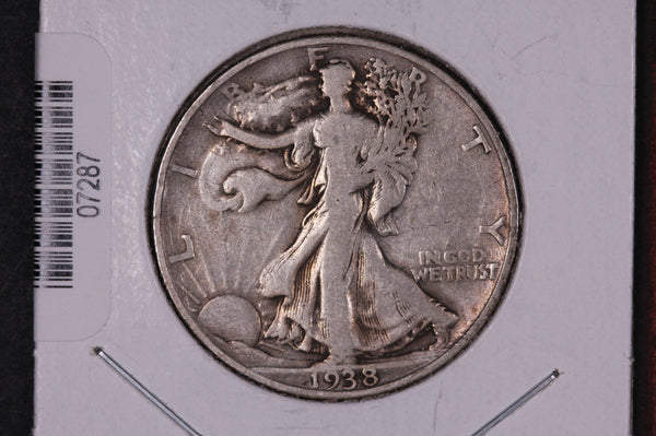 1938-D Walking Liberty Half Dollar.  Circulated Condition. Store #07287