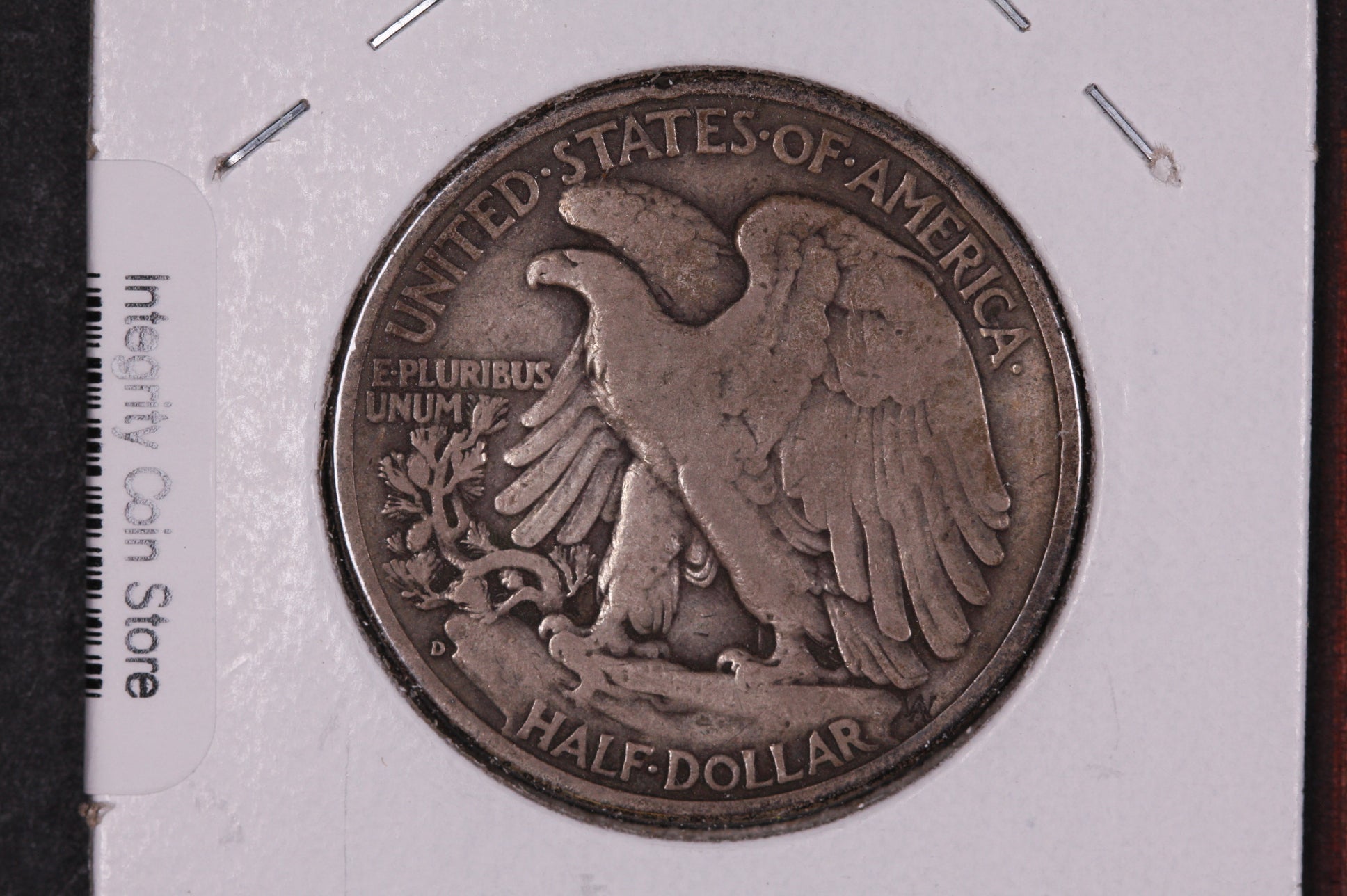 1938-D Walking Liberty Half Dollar.  Circulated Condition. Store #07288