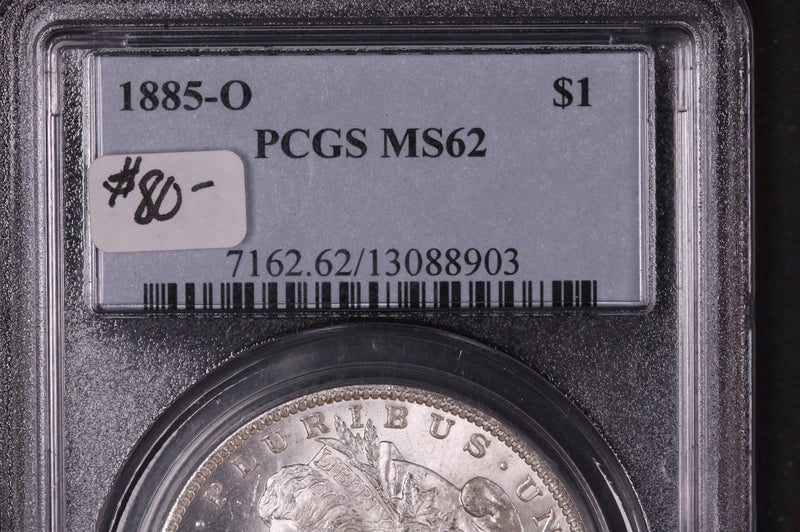 1885-O Morgan Silver Dollar, Gem Eye Appeal, PCGS MS62, Store