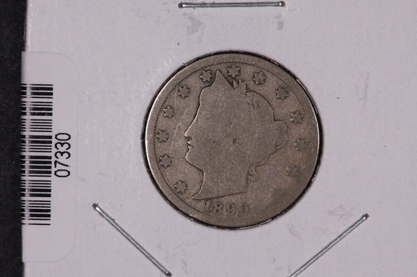 1890 Liberty Nickel, Circulated Collectible Coin.  Store #07330